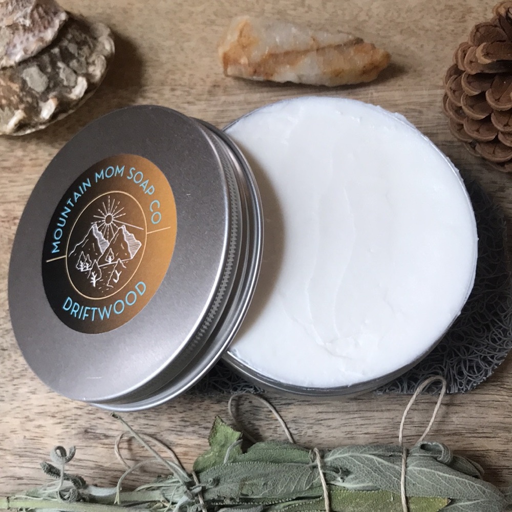 4 oz DRIFTWOOD body butter / Mountain Mom Soap Co